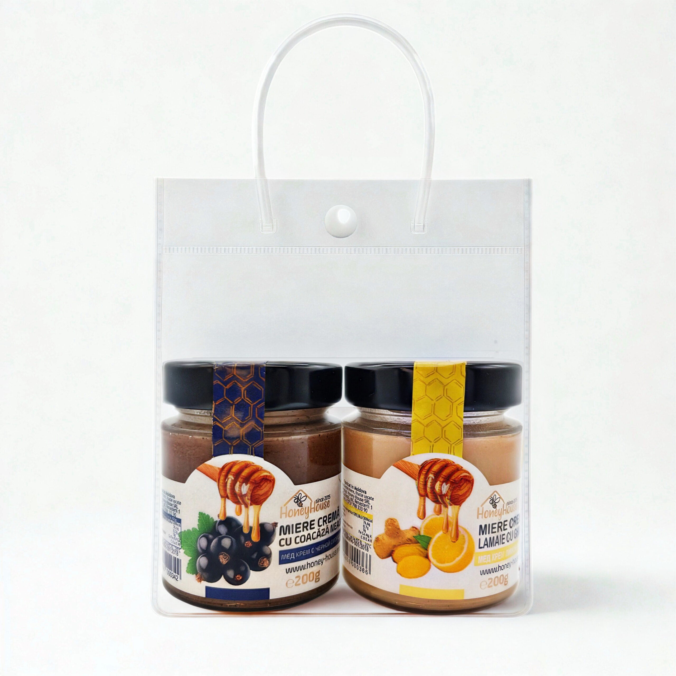 Honey Cream Set – Lemon &amp; Ginger + Currants, 2x250g