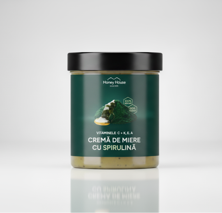 Crema de miere cu spirulina 250 g