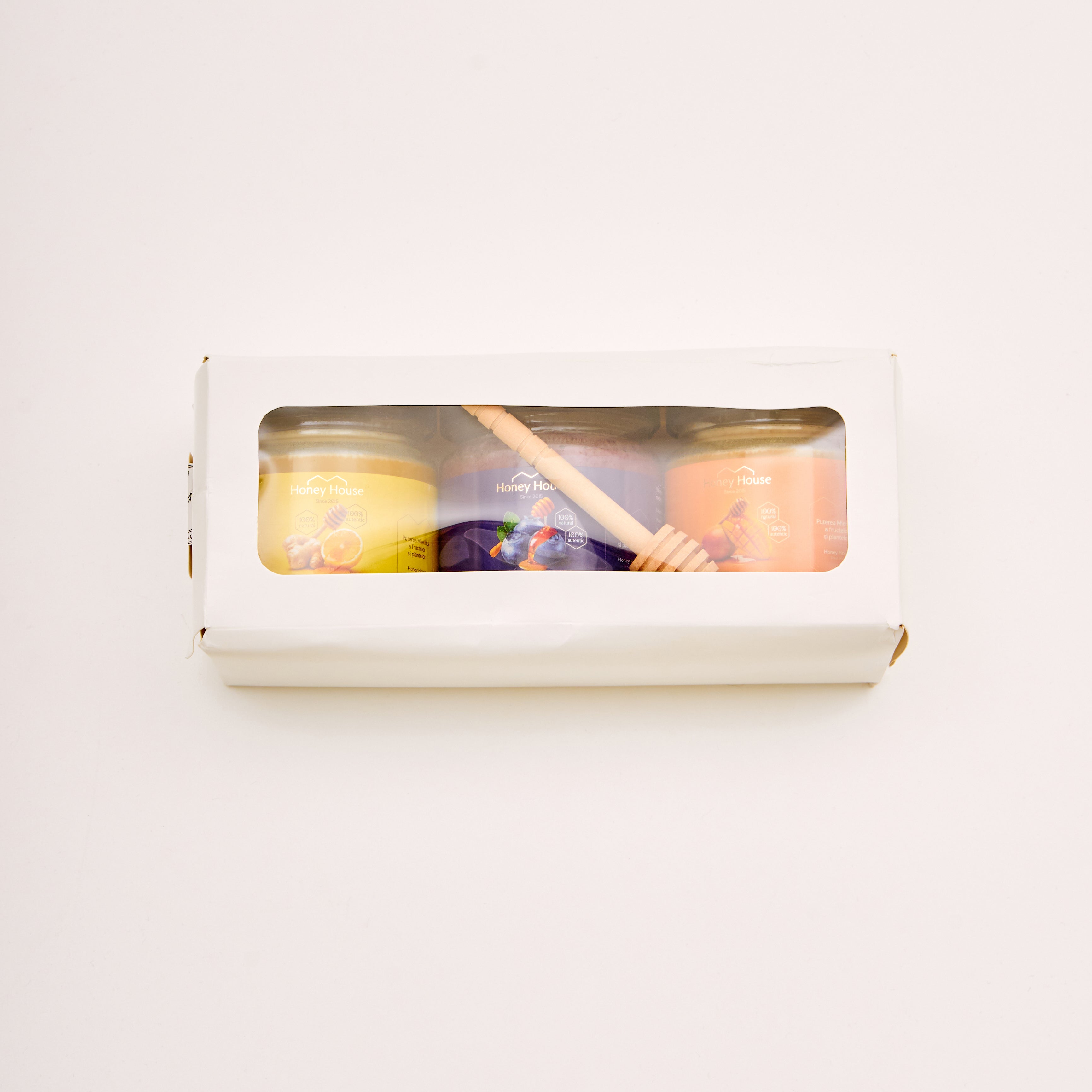 Setul 3 gustruri + Lingură pentru miere