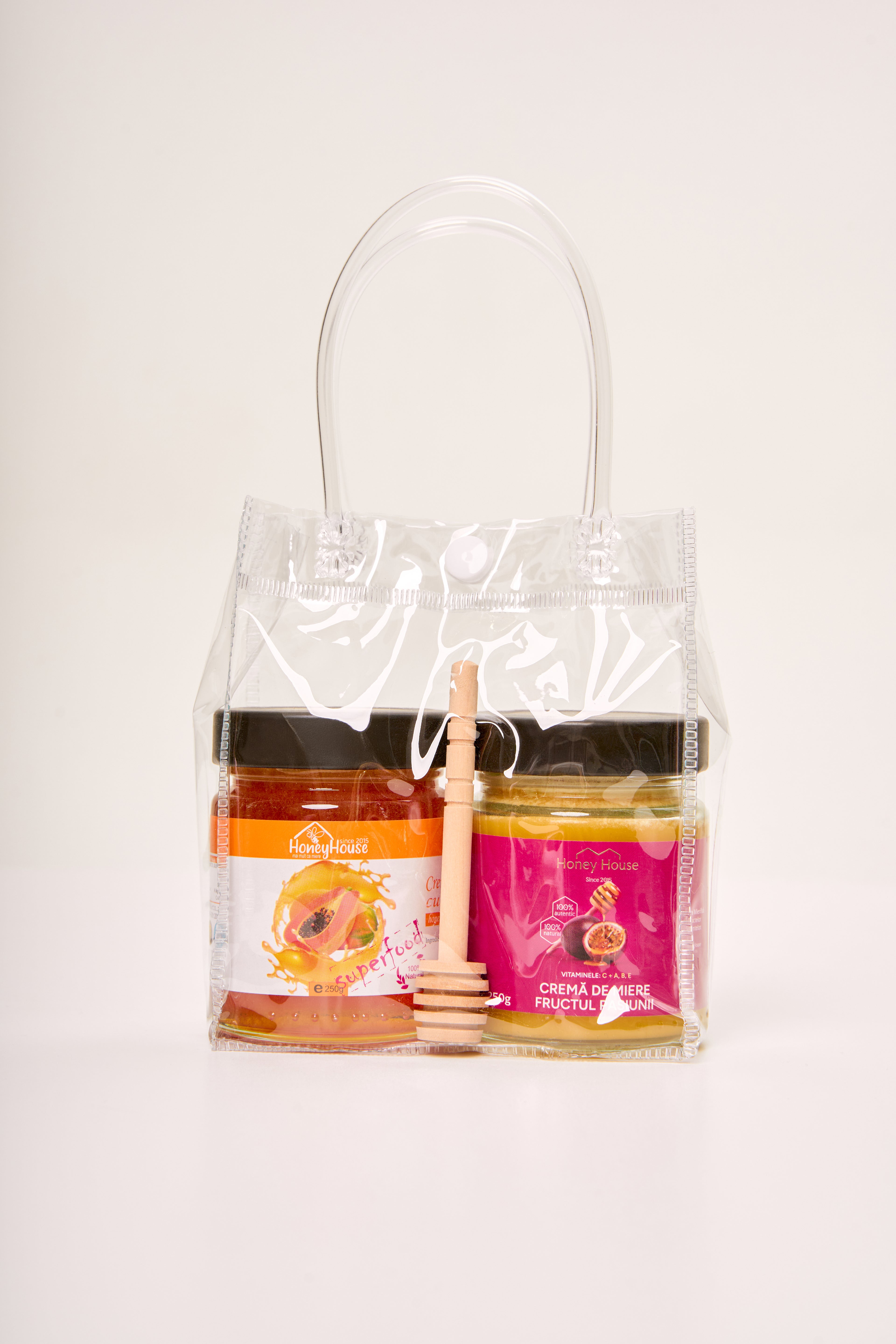 Set 2 gusturi crema de miere Papaya & Fructul pasiunii