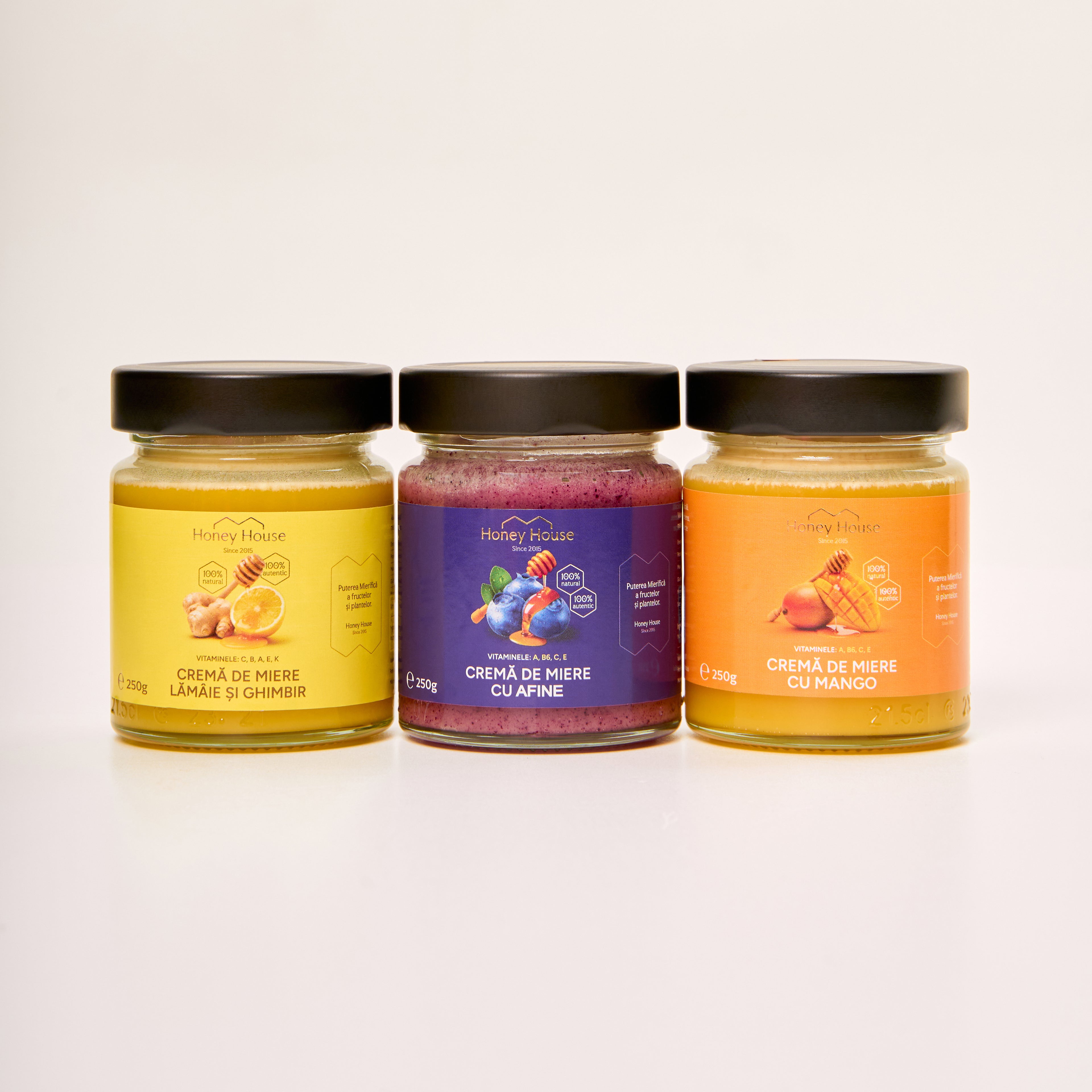 Setul 3 gustruri + Lingură pentru miere