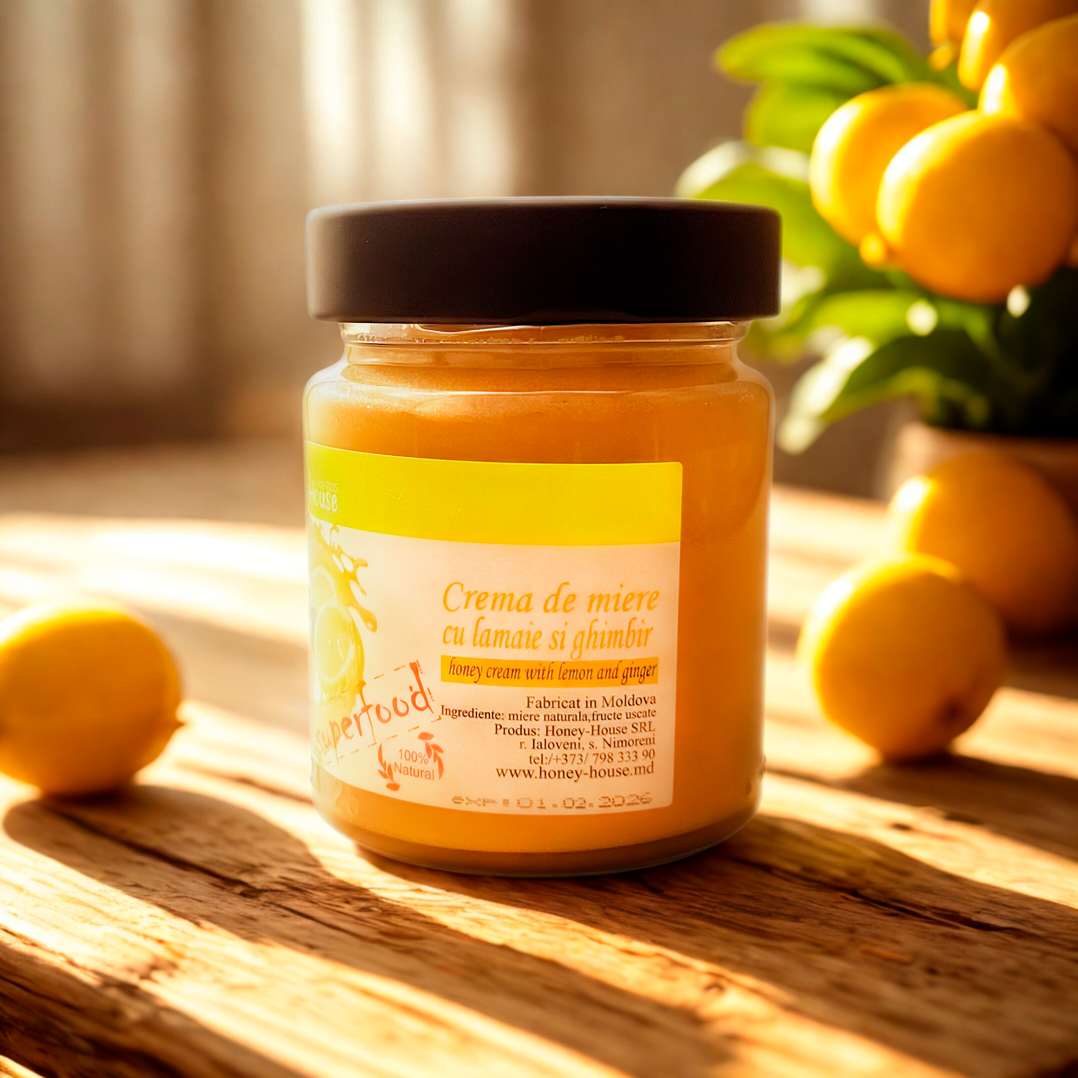 Crema de miere cu lamaie si ghimbir 250 g