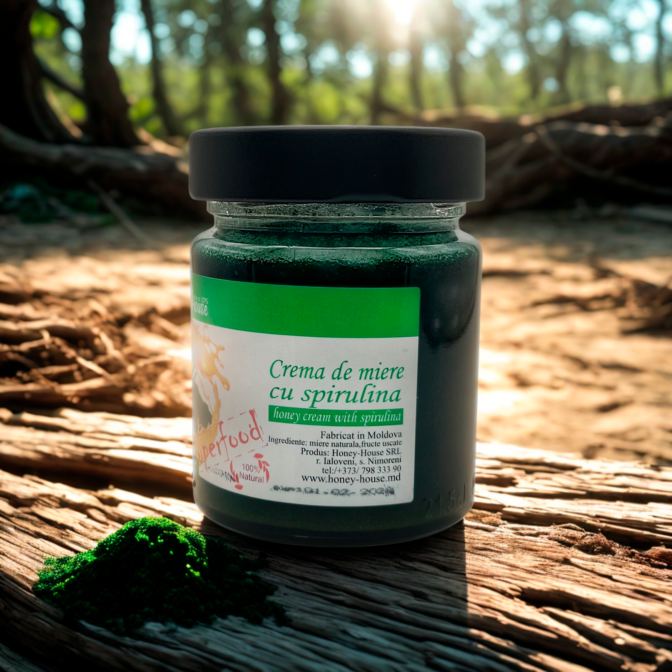 Crema de miere cu spirulina 250 g